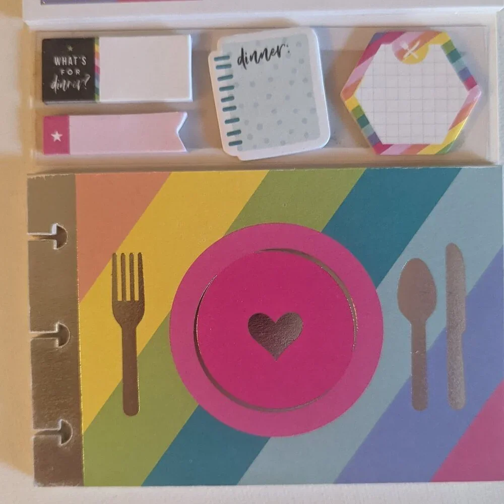 NWT 574 Happy Planner 'Meal Planning' Multi Pack Stickers Sticky Notes Food HTF